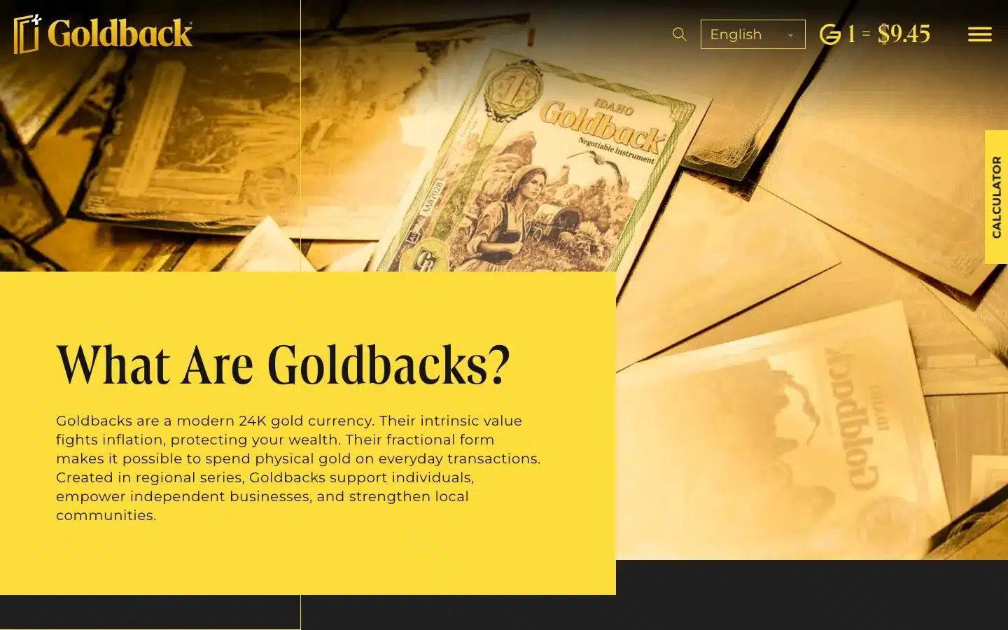 Goldback state series designs — Utah, New Hampshire, Nevada and more