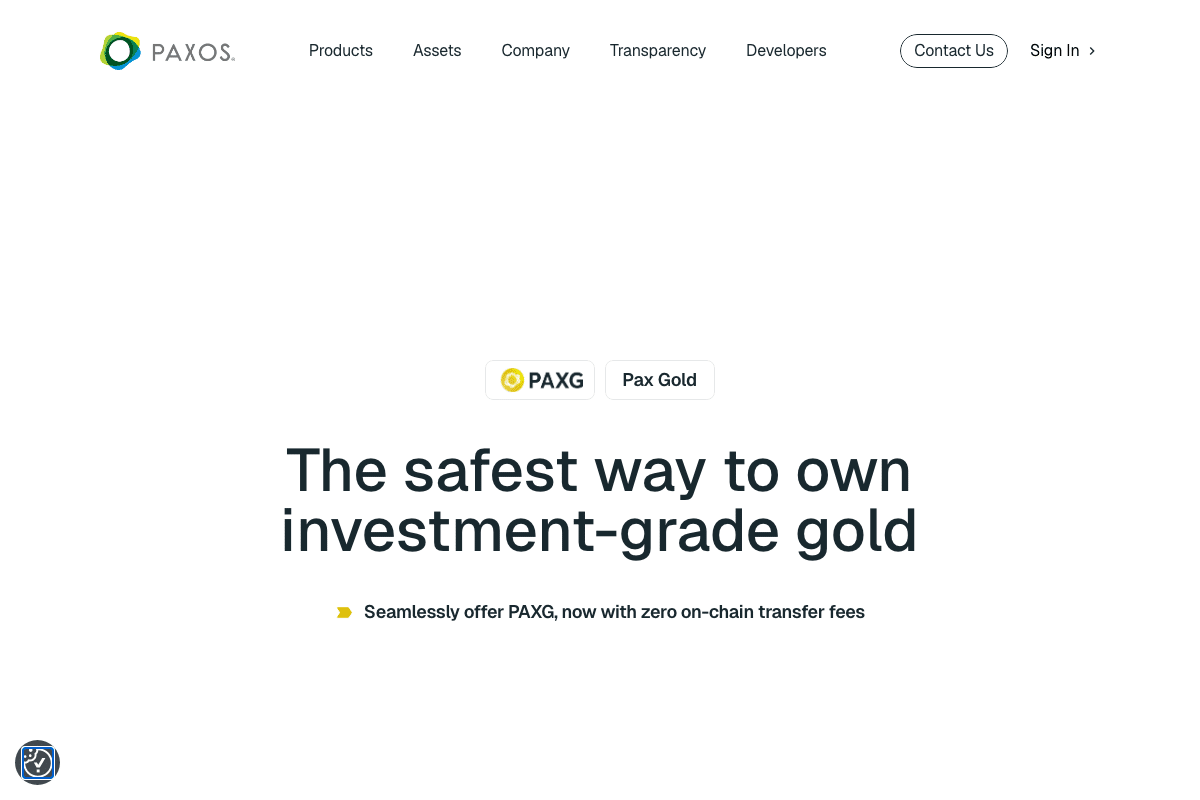 PAX Gold (PAXG) — tokenized LBMA gold from Paxos Trust